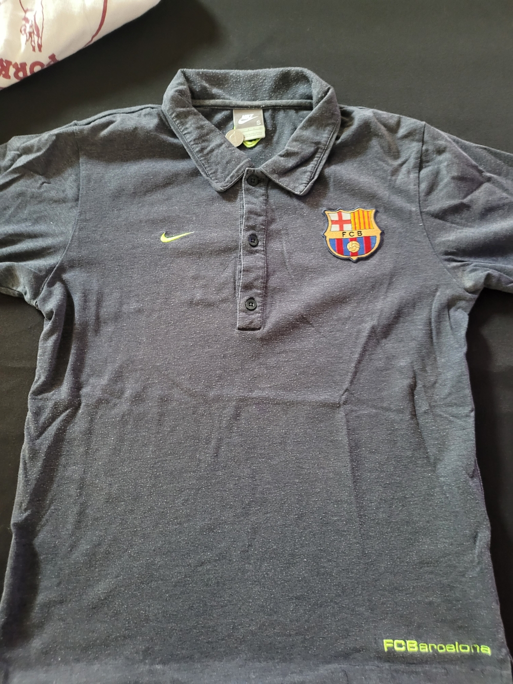 Nike FC Barcelona Polo Shirt in Navy with Neon Accents